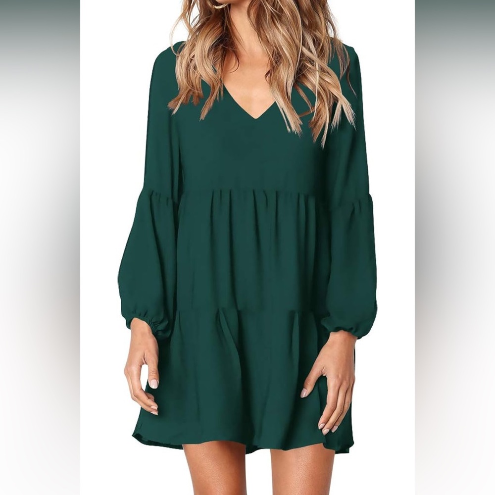 Green long sleeve dress